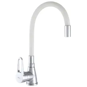 Змішувач для кухНі Zerix SOP7 045 з білим гнучким виливом (ZX2668) №1
