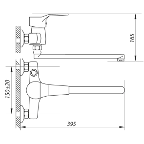 Смеситель Для ванны Zerix NEO 181 (ZX0423) №2