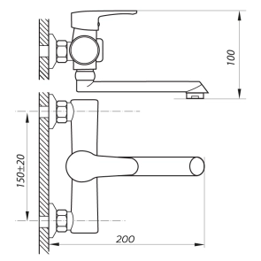 Смеситель Для ванны Zerix PUD3 045 (ZX2920) №2
