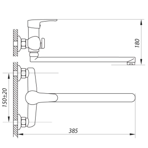 Смеситель Для ванны Zerix ESV-A446 (ZX2928) №2