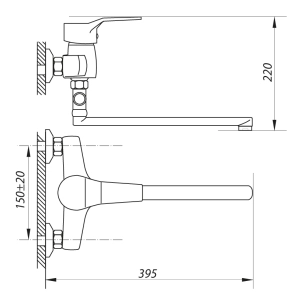 Смеситель Для ванны Zerix EDN 283 (ZX0033) №2