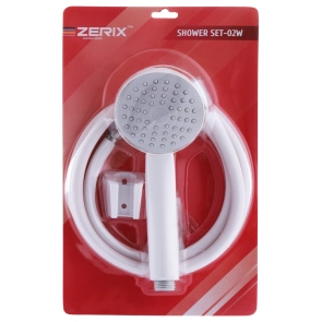 Душовий набір (шланг, лійка, кронштейн) білий Zerix Shower SET-02W (ZX3096) №1