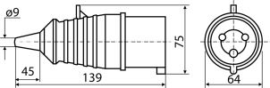 Вилка переносна ВП 32А/4 3Р+РЕ (024) №4