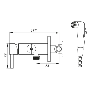 Смеситель для гигиенического душа Zerix LR5398-2 (LL1461) №2
