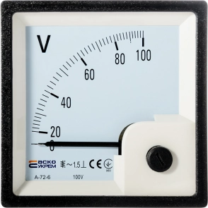AС Вольтметр 100В 72х72 ( A-72-6) №1