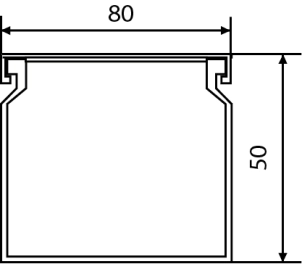 Перфорированный короб 80*50/2000мм (В*Ш) №2
