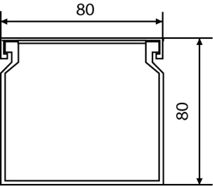 Перфорированный короб 80*80/2000мм (В*Ш) №2