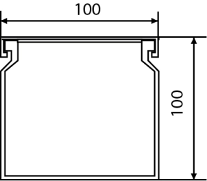 Перфорированный короб 100*100/2000мм (В*Ш) №2