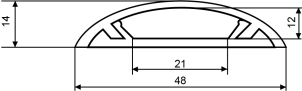 Напольный короб 48х14/2000мм №2