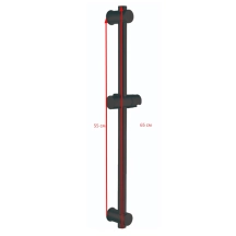 Стойка для душа Zerix BAR-SUS-001 Black из нерж.стали SUS304 (ZX4939)