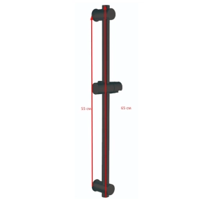 Стойка для душа Zerix BAR-SUS-001 Black из нерж.стали SUS304 (ZX4939) №1