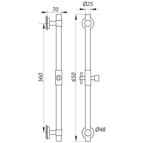 Стойка для душа Zerix L1206 (без мыльницы, шланга и лейки) (LL1757) №2