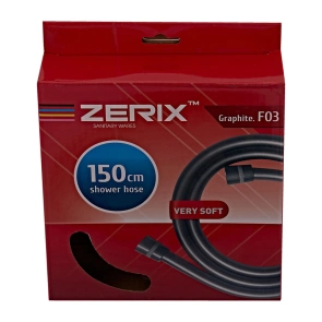 Шланг для душу Zerix Graphite.F03 150 см силіконовий (колір графіт) (ZX5568) №2