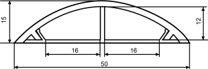 Напольный короб 50х15/2000мм №2