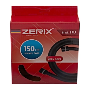 Шланг для душа Zerix Black.F03 150 см силиконовый (цвет черный) (ZX5566) №2