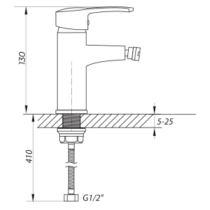 Смеситель для биде Zerix STD 181 (ZX0195) №2