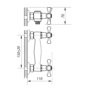 Змішувач для душу Zerix TMK5 722 (ZX2896) №2