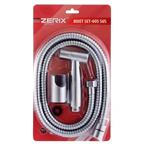Набор для гигиенического душа Zerix BIDET SET-005.SUS из нержавеющей стали SUS304 упаковка блистер №1