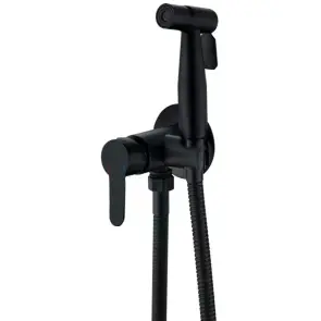 Смеситель для гигиенического душа Zerix DAX-333 Black (с лейкой) из нерж.стали SUS304 (ZX4830) №1