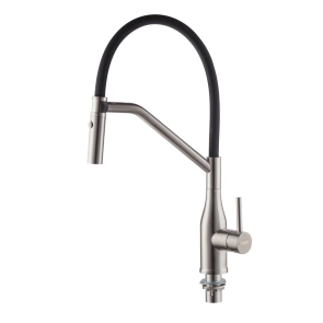 Смеситель Для кухни Koer KI-70026-02 с черным силиконовым изливом (KR5209) №8