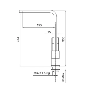 Змішувач для кухНі Koer KB-70010-05 (Колір чорний) (KR3489) №2