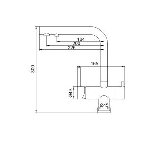 Смеситель Для кухни с выходом для питьевой воды KOER KB-72001-05 (KR3392) №4
