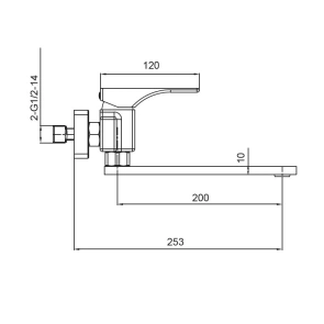 Смеситель Для кухни настенный Koer KB-73010-01 (Цвет хром) (KR3490) №2