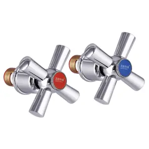 Ручки с кран буксами (пара) Zerix Handles SET-A722 (керамика) (ZX2952) №1
