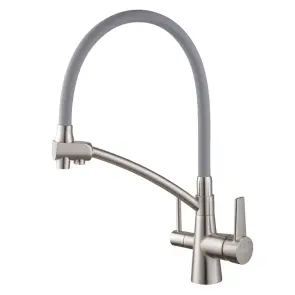 Кухонный смеситель с силик. изливом и вых. для питьевой воды KOER KB-72003-02 (KR3374) №1