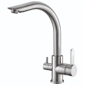 Смеситель Для кухни с выходом для питьевой воды Koer KI-72019-02 (из нерж. стали) (KR4796) №1
