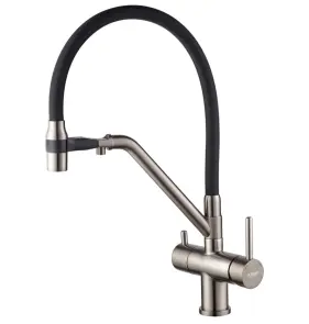 Кухонный смеситель с силик. изливом и вых. для питьевой воды KOER KB-72006-07 (KR3382) №1