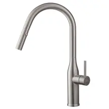 Кухонный смеситель с выдвижным изливом KOER KI-70004-02 (нерж. сталь) (KR3385)