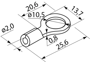 Наконечники під ґвинт з ізоляцією RV 2-10 (100 шт.) №5