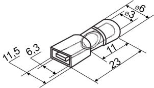 Конектори повністю ізольовані MDFNY 2-250 'папа' (100 шт.) №4