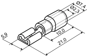 Конектори FDD2-250 6.35x0.5/0.8 (100 шт.) №4
