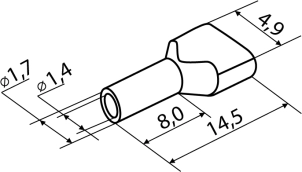 Наконечники трубчатые ТО 0.5-08 белые (100 шт.) №4