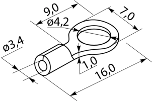 Наконечники под винт с изоляцией RV 5,5-4 (100 шт.) №5