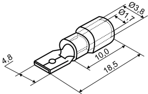Конектори МDD1,25-187 4,75x0.5/0.8 (100 шт.) №4