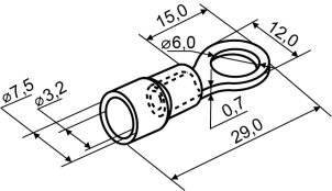 Наконечники под винт с изоляцией RV 3,5-6 (100 шт.) №5