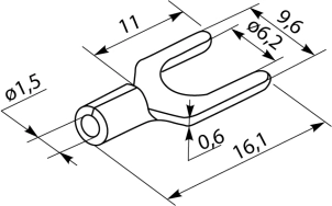 Кабельные наконечники SV 1,25-6 (100 шт.) №4