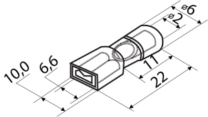 Конектори повністю ізольовані FDFNY 1,25-250 'мама' (100 шт.) №5