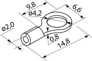 Наконечники под винт с изоляцией RV 2-4 (100 шт.) №5