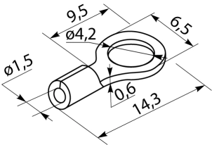 Наконечники под винт с изоляцией RV 1,25-4 №5
