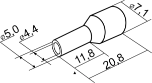 Наконечники трубчасті НТ 10.0-12 червоні (100шт) №2