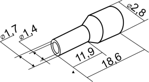 Наконечники трубчасті НТ 1.0-12 зелені (100шт) №3