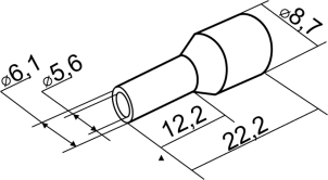 Наконечники трубчасті НТ 16.0-12 зелені (100шт.) №3