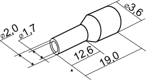 Наконечники трубчатые НТ 1,5-12 черные (100шт) №3