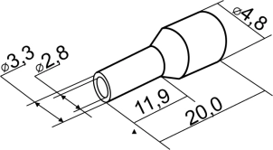Наконечники трубчатые НТ 4.0-12 синие (100шт) №3
