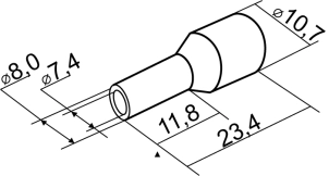 Наконечники трубчатые НТ 25.0-12 коричневые (100 шт.) №2