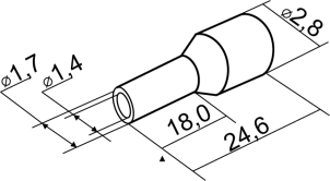Наконечники трубчасті НТ 1.0-18 червоні (100 шт.) №3